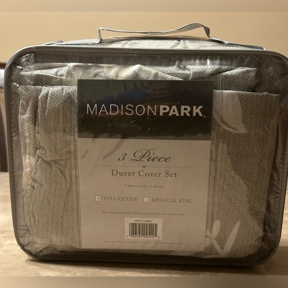 Madison Park Marian Cotton 3 Piece Duvet Cover Set-Full/Queen